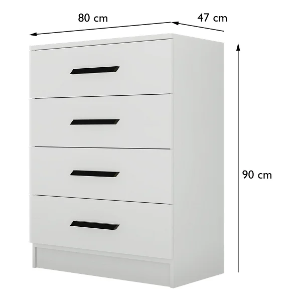 Metalia Gm-084 Almina 4 Çekmeceli Şifonyer - Görsel 4