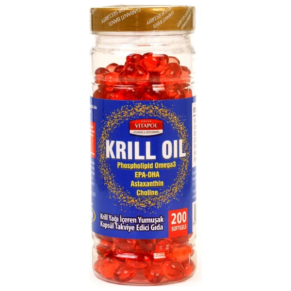 Vitapol Krill Oil Complex Astaxanthin+Choline+Phosphatidylserine+Omega3+Epa Dha 200 Kapsül - 1 - Görsel 3