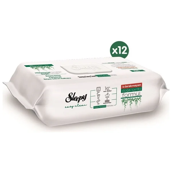 Sleepy Easy Clean Beyaz Sabun Katkılı Yüzey Temizlik Havlusu 100 Yaprak 12'li - Görsel 3