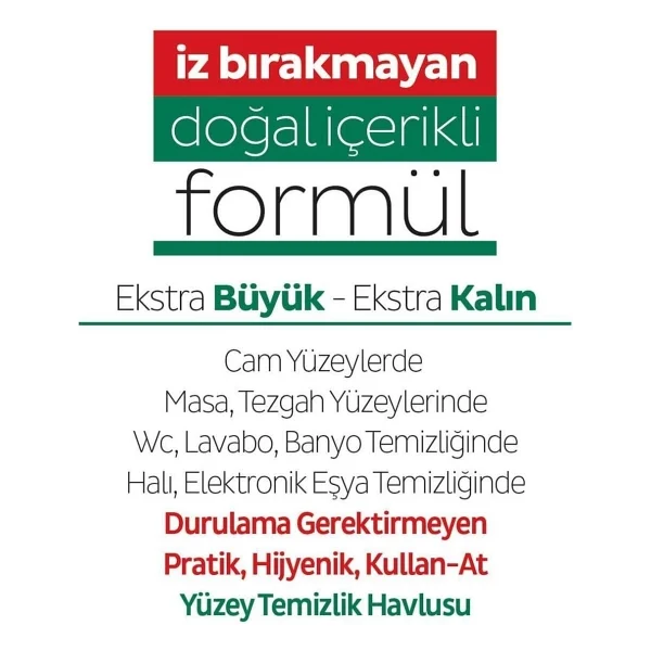 Sleepy Easy Clean Beyaz Sabun Katkılı Yüzey Temizlik Havlusu 100 Yaprak 12'li - Görsel 5