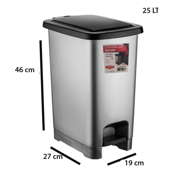 Şenyayla Slim Pedallı 25 Lt Çöp Kovası - Görsel 3
