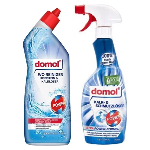 Domol Tuvalet Temizleyici Kireç & Kir Çözücü Ultra Güçlü 750 Ml + Kireç Ve Kir Çözücü Power 750ml - Görsel 2
