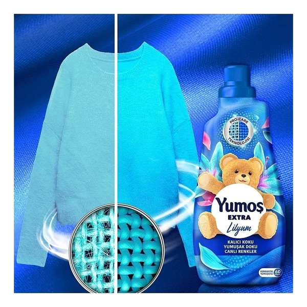 Yumoş Extra Lilyum Yumuşatıcı 60 Yıkama 1.44 Lt 4'lü - Görsel 4