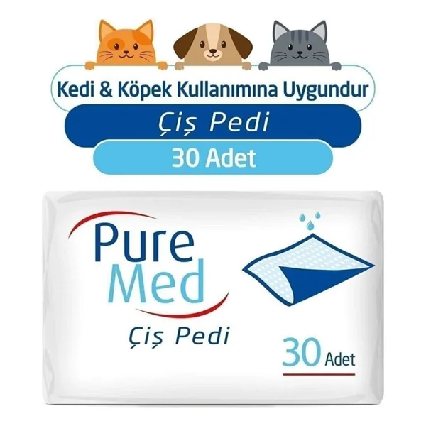 Pure Med 90x180 Cm Kedi Köpek Çiş Pedi 30 Adet - Görsel 3