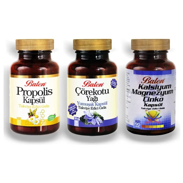 Balen Çörekotu Yağı +Kalsiyum Magnezyum Çinko+Propolis Kapsül - Görsel 6