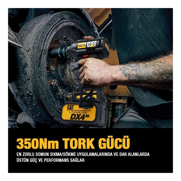 Cat Dx72 Çift Akülü 4 Ah Darbeli Somun Sıkma Makinesi - Görsel 6