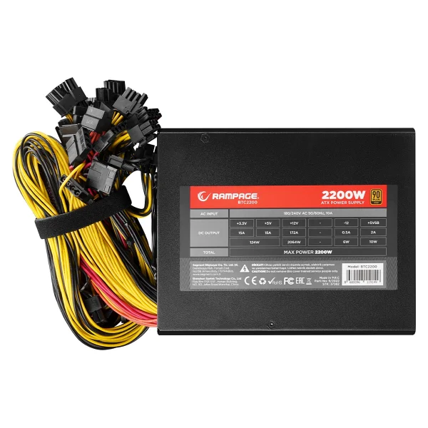 Rampage Btc2200 2200w Power Supply - Görsel 3