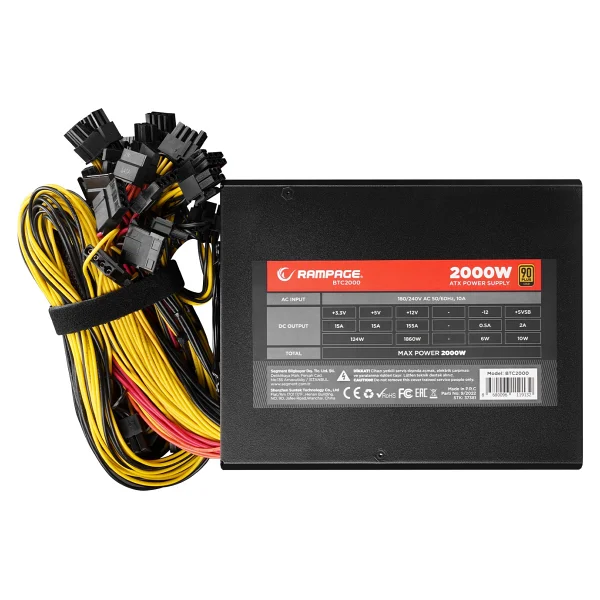 Rampage Btc2000 2000 W Power Supply - Görsel 3