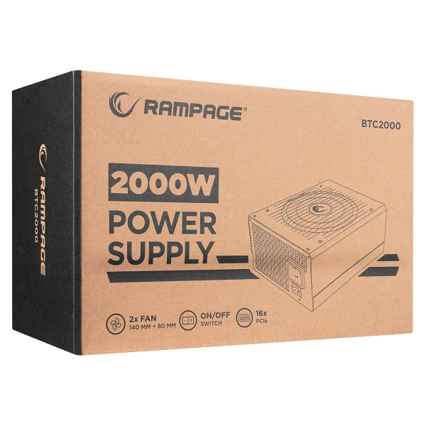 Rampage Btc2000 2000 W Power Supply - Görsel 5