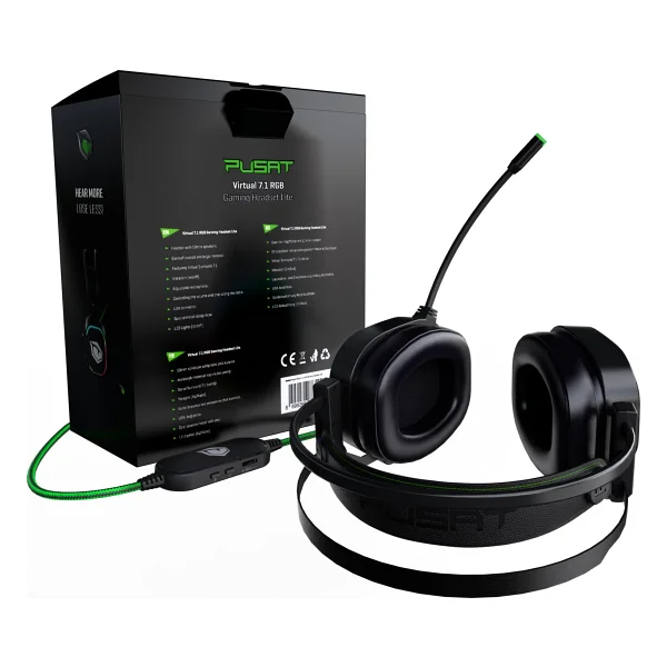 Monster Pusat Lite RGB 7.1 Kablolu Kulak Üstü Oyuncu Kulaklığı - Görsel 8