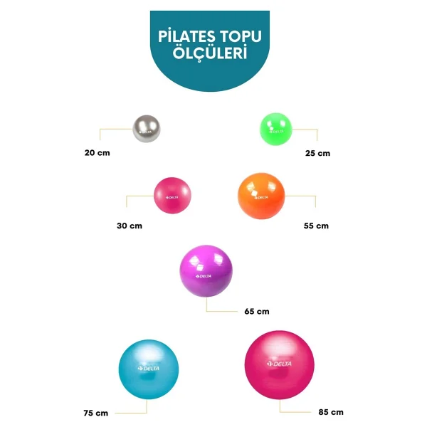 Delta Dura-Strong Deluxe 85 Cm Pilates Topu - Görsel 5