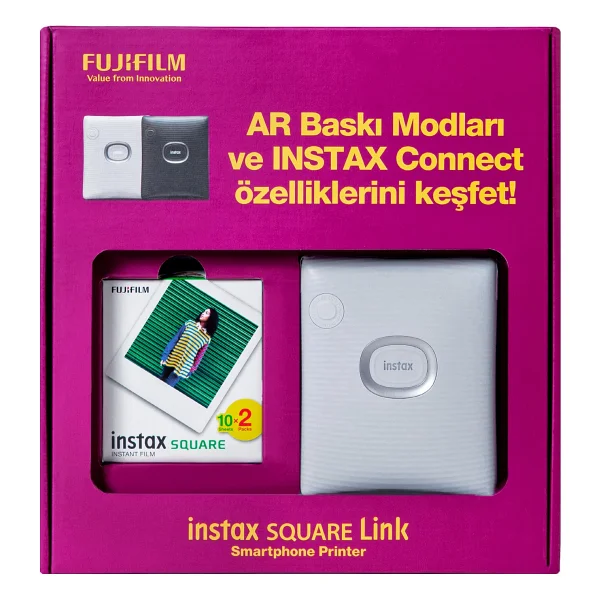 Instax Square Link Beyaz Akıllı Telefon Yazıcısı Bundle Box - Görsel 4