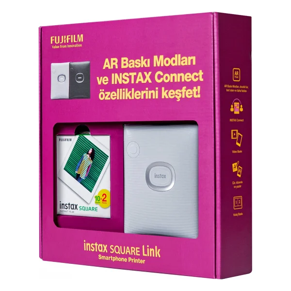 Instax Square Link Beyaz Akıllı Telefon Yazıcısı Bundle Box - Görsel 5