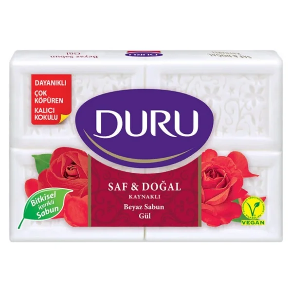 Duru Saf & Doğal Gül 4x150 Gr Banyo Sabunu - Görsel 4