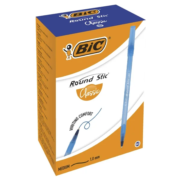 Bic Round Stic 60'lı Tükenmez Kalem Mavi - Görsel 8