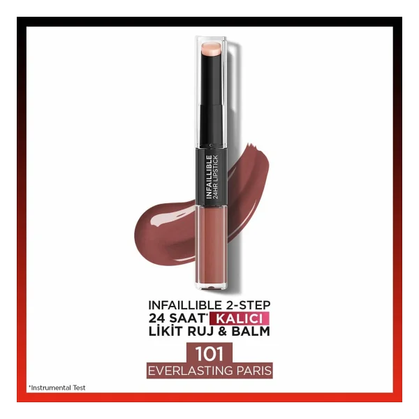 L'oreal Paris Infaillible 2-Step 24 Saat Kalıcı 101 Everlasting Paris Likit Ruj - Görsel 6