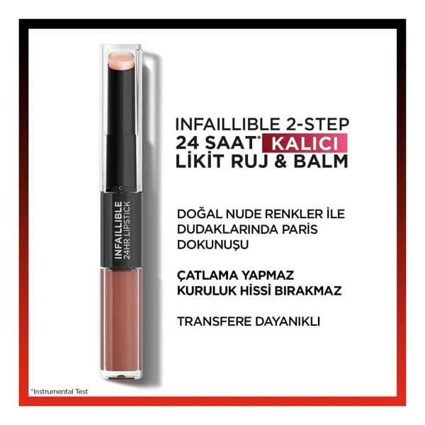 L'oreal Paris Infaillible 2-Step 24 Saat Kalıcı 101 Everlasting Paris Likit Ruj - Görsel 3