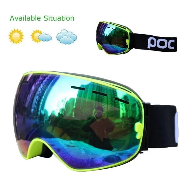 Schulzz Çift Katmanlı Anti-Sis Özellikli Uv Snowboard Kayak Gözlüğü - Görsel 2