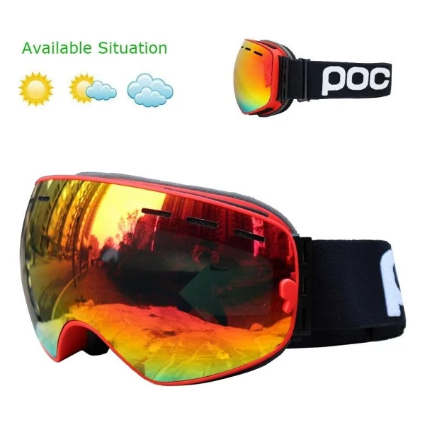 Schulzz Çift Katmanlı Anti-Sis Özellikli Uv Snowboard Kayak Gözlüğü - Görsel 4