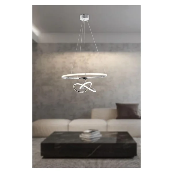 Eray Aydınlatma 2092-40 Kr Krom LED Avize - Görsel 2