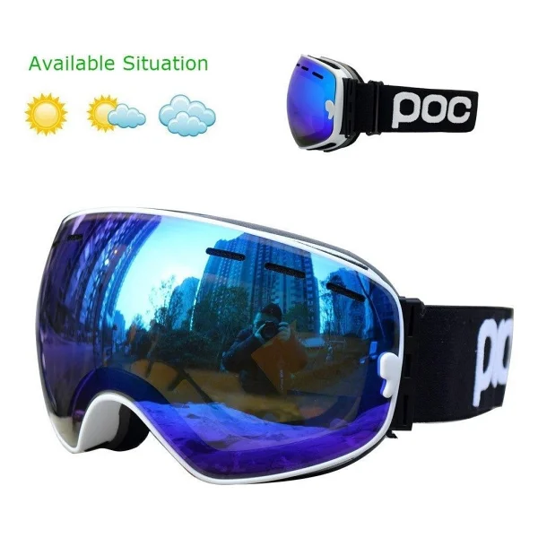 Schulzz Çift Katmanlı Anti-Sis Özellikli Uv Snowboard Kayak Gözlüğü - Görsel 3