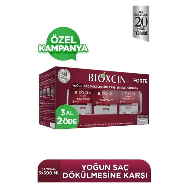 Bioxcin Forte Bitkisel Şampuan 300 ml 3 Adet - 1 - Görsel 2