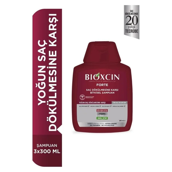 Bioxcin Forte Bitkisel Şampuan 300 ml 3 Adet - 1 - Görsel 3