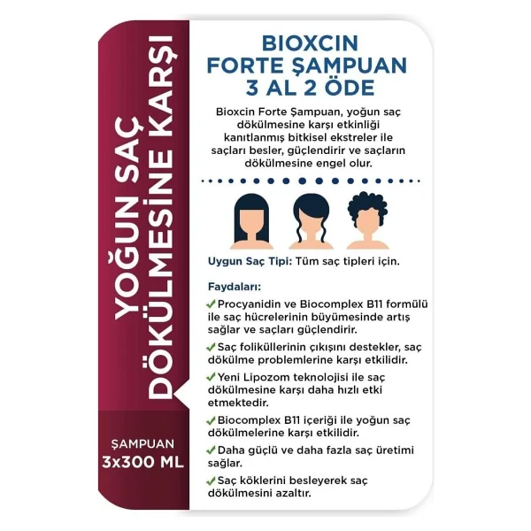 Bioxcin Forte Bitkisel Şampuan 300 ml 3 Adet - 1 - Görsel 4