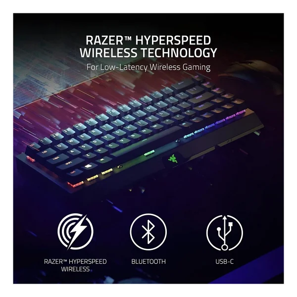 Razer Blackwidow V3 Mini Hyperspeed RGB %65 Tkl Green Switch Kablolu/Kablosuz Mekanik Oyuncu Klavyesi - Görsel 5