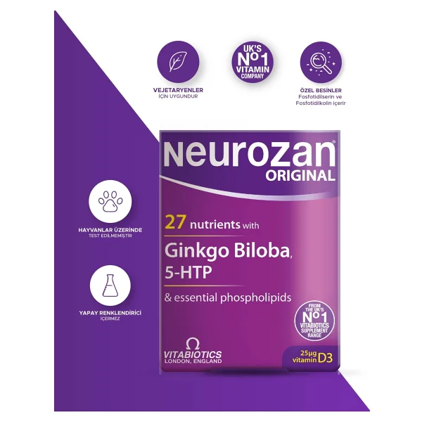 Vitabiotics Neurozan 30 Tablet - Görsel 10