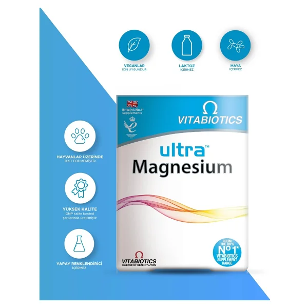 Vitabiotics Ultra Magnesium 60 Tablet - Görsel 7