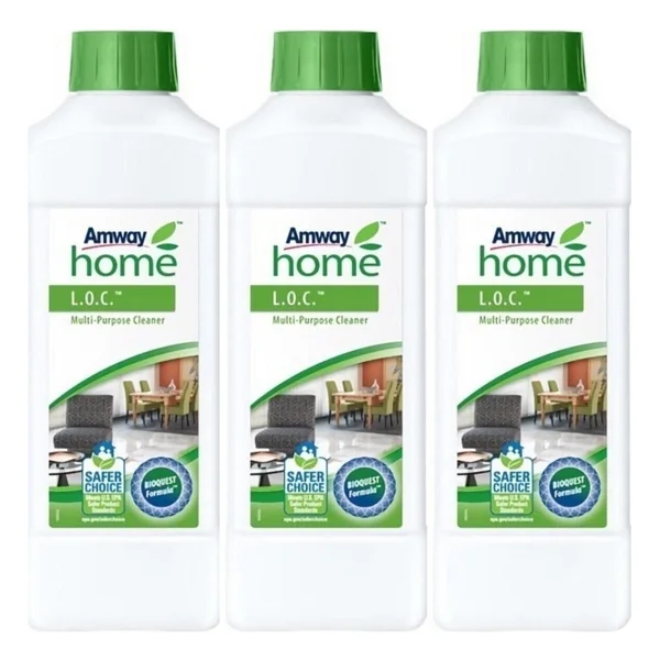 Amway Loc Çok Amaçlı Temizleyici 3 X 1 Lt Beyaz Renkli Doğal Kaynaklı Güvenli Formül Tm L.O.C.Tm - Görsel 3