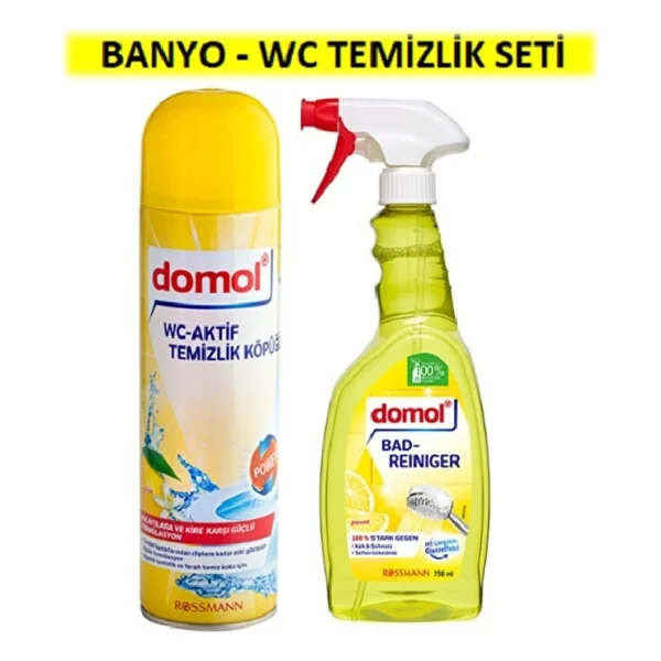 Domol Banyo + Wc Temizlik Seti - Beyaz - Görsel 2