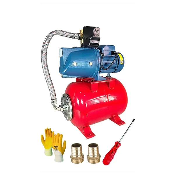 Schutzenger 1.5 Hp Jet Pompalı 24 Litre Tanklı 4 Kat 5 Daireye Yeterli Paket Hidrofor Rekor Takımı - Görsel 2