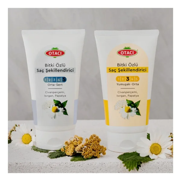 Otacı Bitki Özlü Saç Şekillendirici,Saç Jölesi,Orta-Sert + Yumuşak-Orta 2li Set - Görsel 3