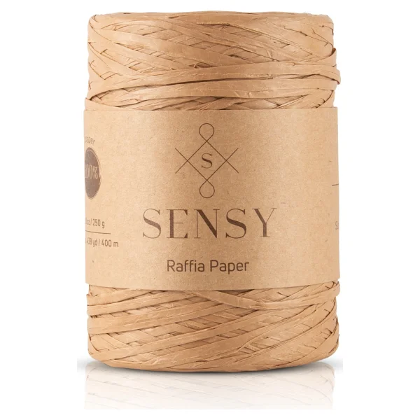 Sensy Premium 400 Metre Rafya Ip Çanta Ipi Raffia Ip Kağıt Ip Supla Ipi 250 Gram Natürel - Görsel 7