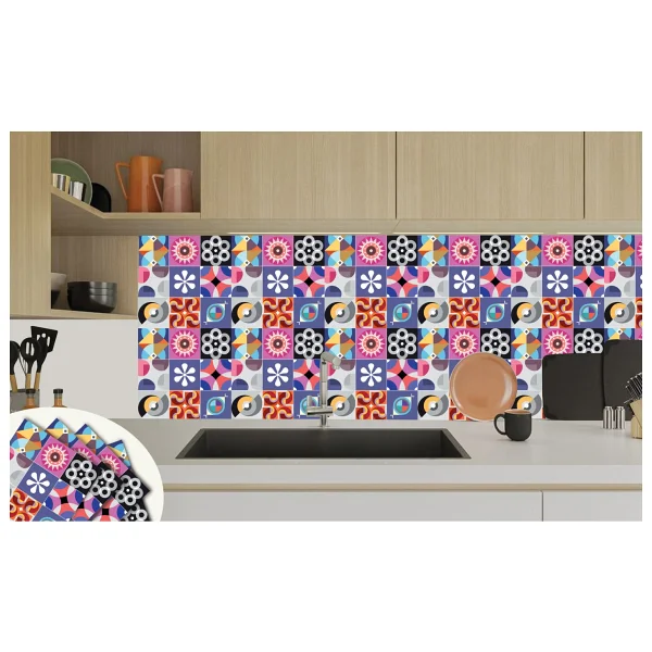 Tink Kendinden Yapışkanlı Şeker Desenli Pvc Karo 30x30 Cm (4 Adet) 0,36 M2 - Görsel 5
