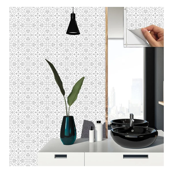 Tink Kendinden Yapışkanlı Gri Motifli Desenli Pvc Karo 30x30 Cm (4 Adet) 0,36 M2 - Görsel 4