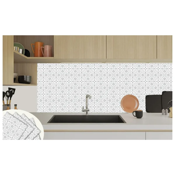 Tink Kendinden Yapışkanlı Gri Motifli Desenli Pvc Karo 30x30 Cm (4 Adet) 0,36 M2 - Görsel 5