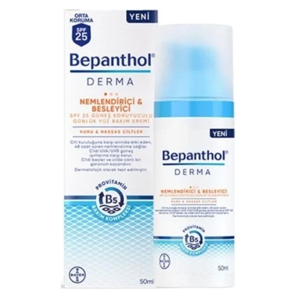 Bepanthol Derma Nemlendirici Ve Besleyici Günlük Yüz Bakım Kremi 50 Ml - Görsel 3