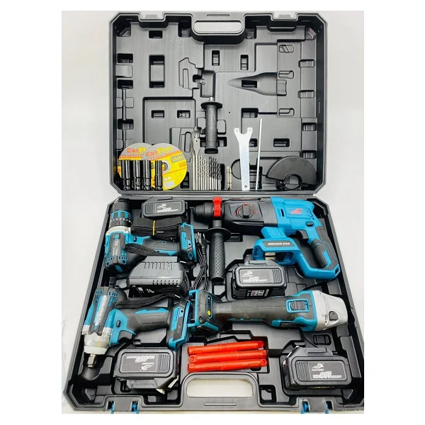 Dawreek 4'lü Set ( Somun Sıkma + Şarjlı Hilti + Şarjlı Spral + Çelik Mandrenli Kömürsüz Matkap ) - Görsel 4