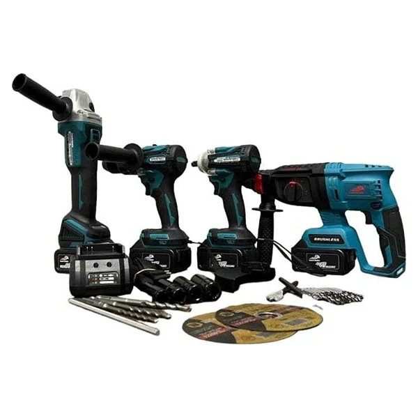 Dawreek 4'lü Set ( Somun Sıkma + Şarjlı Hilti + Şarjlı Spral + Çelik Mandrenli Kömürsüz Matkap ) - Görsel 2