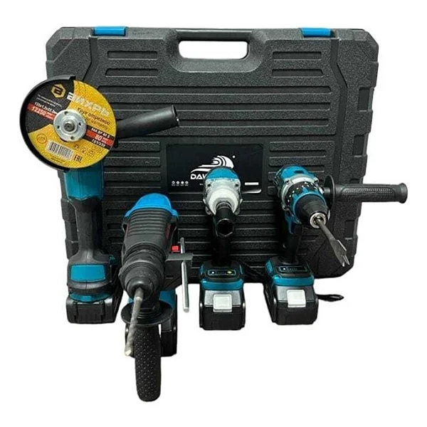 Dawreek 4'lü Set ( Somun Sıkma + Şarjlı Hilti + Şarjlı Spral + Çelik Mandrenli Kömürsüz Matkap ) - Görsel 3