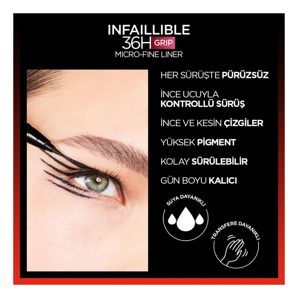L'oreal Paris Infaillible 36h Micro Fine Eyeliner 05 Sage Green - Görsel 5
