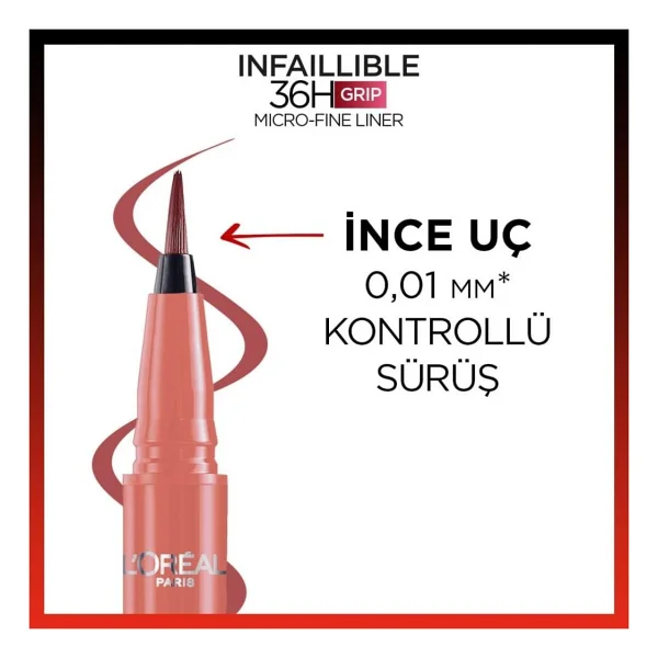 L'oreal Paris Infaillible 36h Micro Fine Eyeliner 03 Ancient Rose - Görsel 3