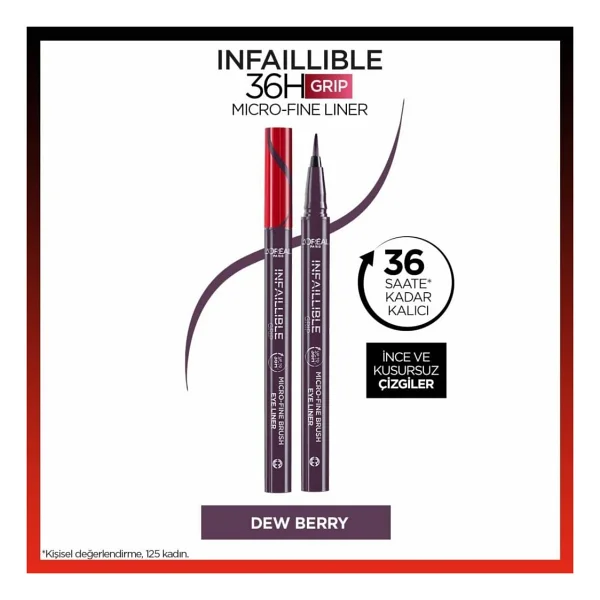 L'oreal Paris Infaillible 36h Micro Fine Eyeliner 04 Dew Berry - Görsel 2