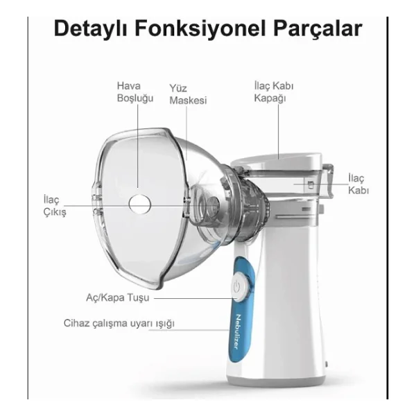 Freely Un300 Taşınabilir Mesh Nebulizatör - Görsel 4
