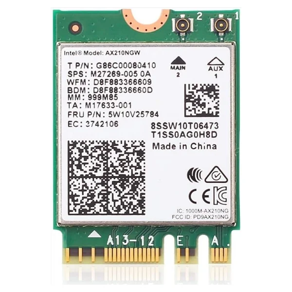 Intel AX210NGW AX210 Wi-Fi Kartı Wifi 2400MBPS