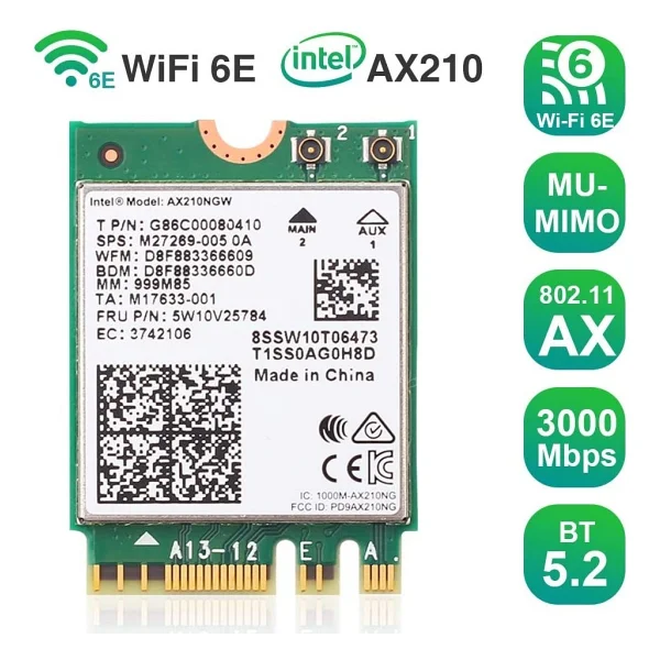 Intel Ax210ngw Ax210 Wi-Fi Kartı Wi-Fi 2400mbps - Görsel 3