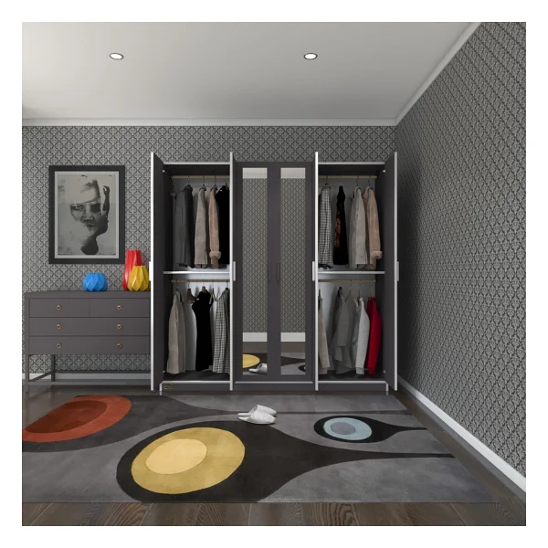 Kenzlife Anemon Aynalı 6 Kapaklı Gardırop - Görsel 6